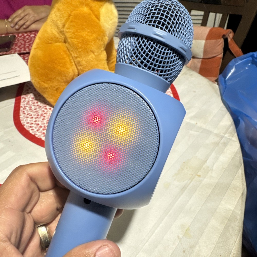 Stitch Bluetooth Pink Karaoke Microphone Wireless Speaker USB Charge 2025