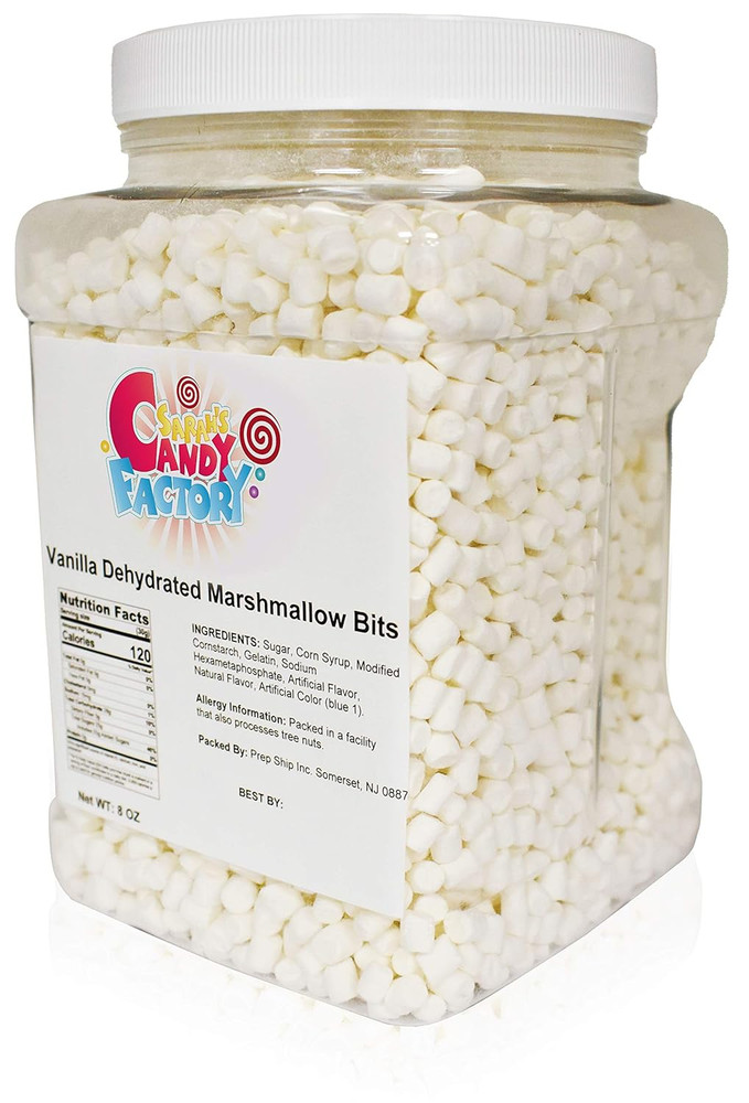 Vanilla Mini Dehydrated Marshmallow Bits in Jar, 8 Oz
