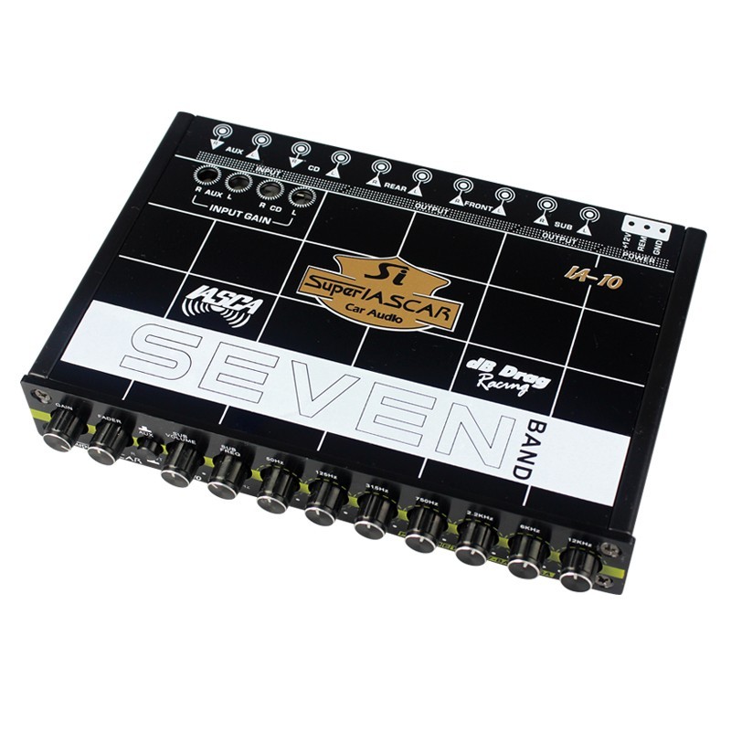 Car EQ7 Audio Equalizer Epicenter Sound Processor Bass Maximizer Sub Output