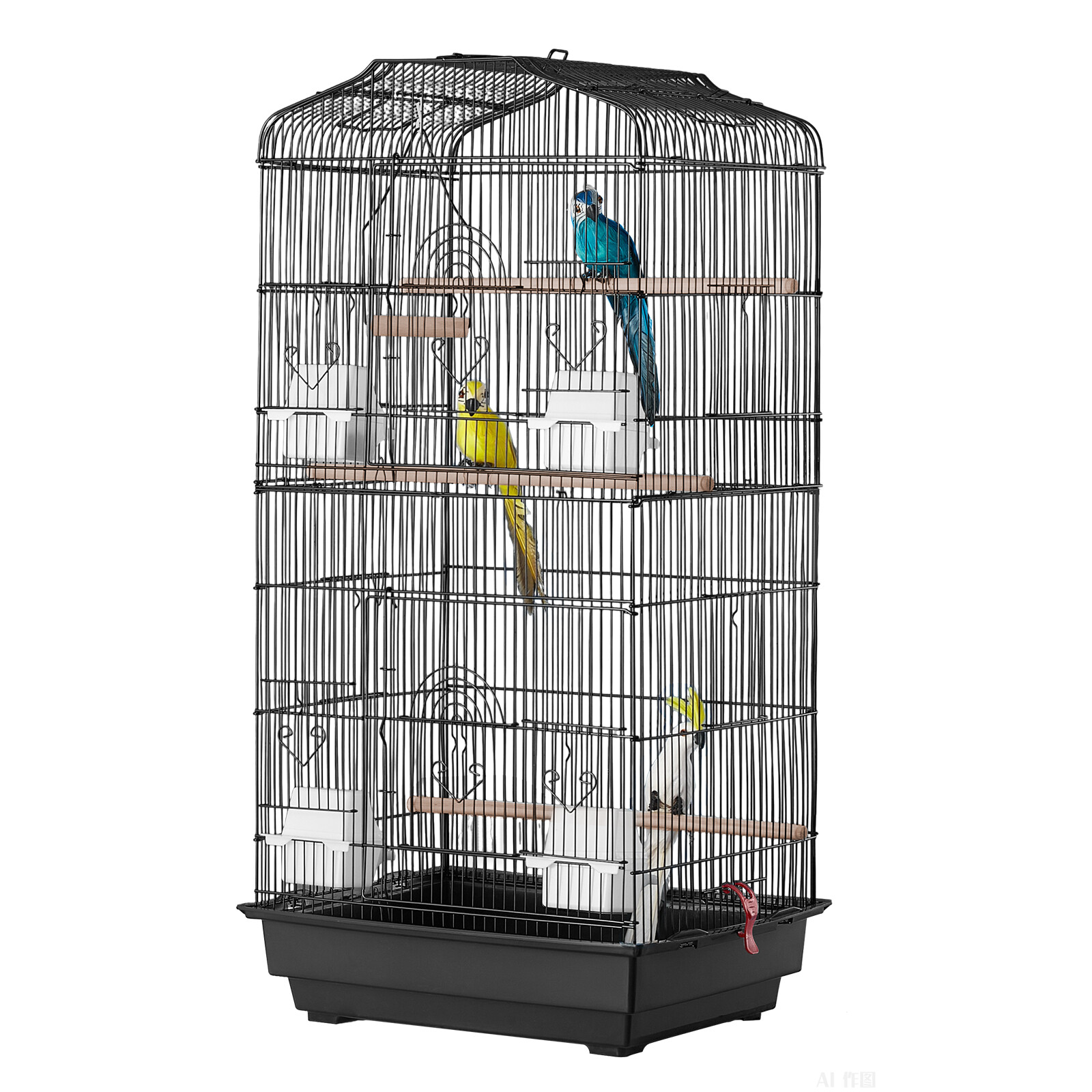 Bird Flight Cage 39 in Hanging Metal Parakeet Cage for Cockatiels Parrot