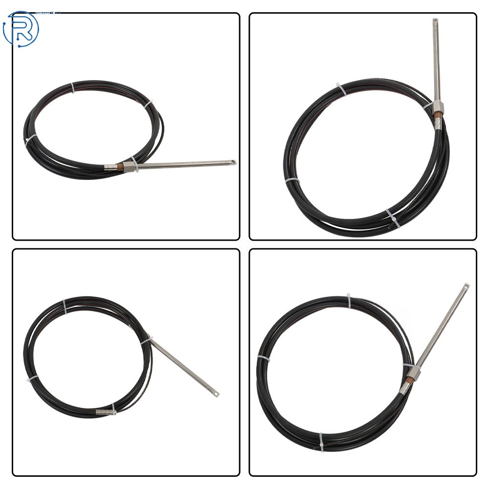 Boat Rotary Steering System Outboard Kit 12 Feet SS13712 Marine With 12.4" Wheel