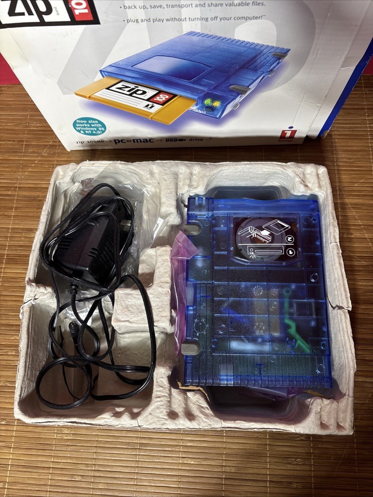 Iomega Zip 100 Parallel External Drive 100MB MAC PC