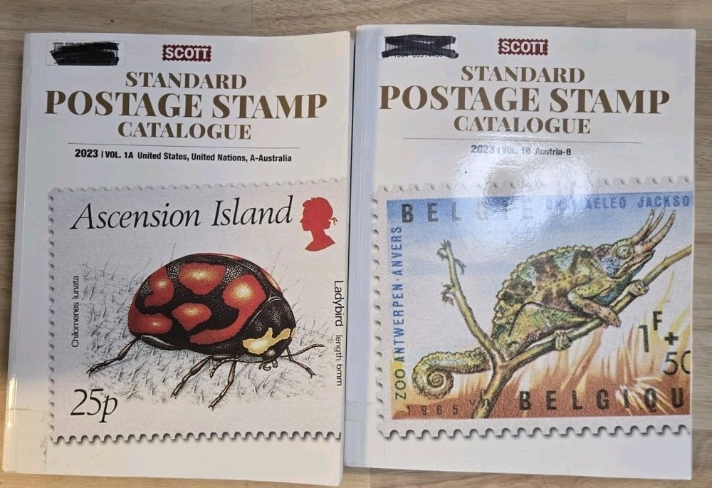 2023 Scott Standard Stamp Catalog Volume 1 Set (1A & 1B) - US, UN, A-B - Clean!