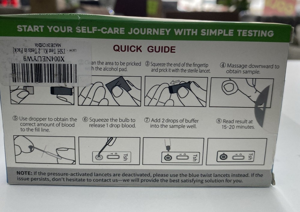 Thyroid Test At Home Blood Test Kit 2 Test (2pack)