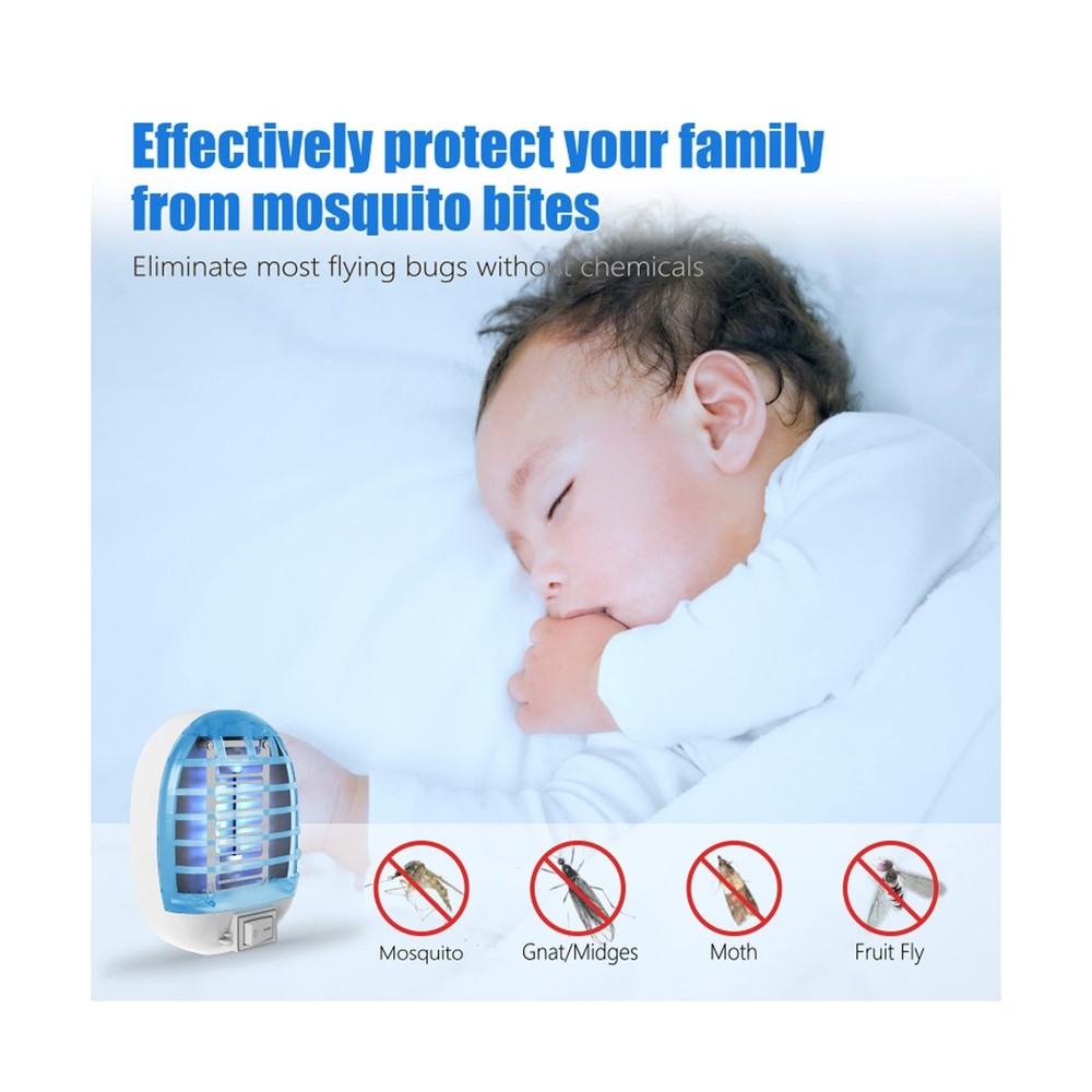 6 Pack Bug Zapper Indoor, Electronic Mosquitoes Killer Zapper with Blue Light...
