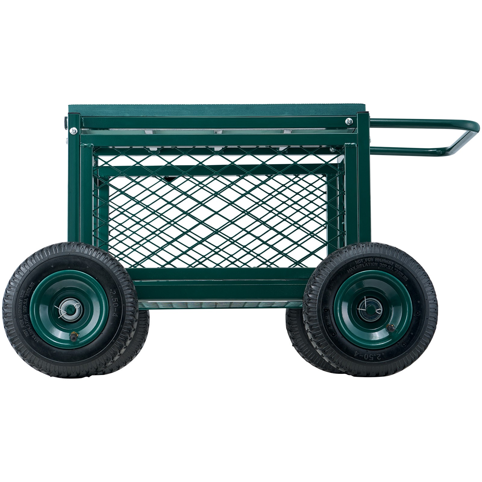 Rolling Garden Seat with Wheel 400LB Heavy Duty Metal Garden Cart with Storage