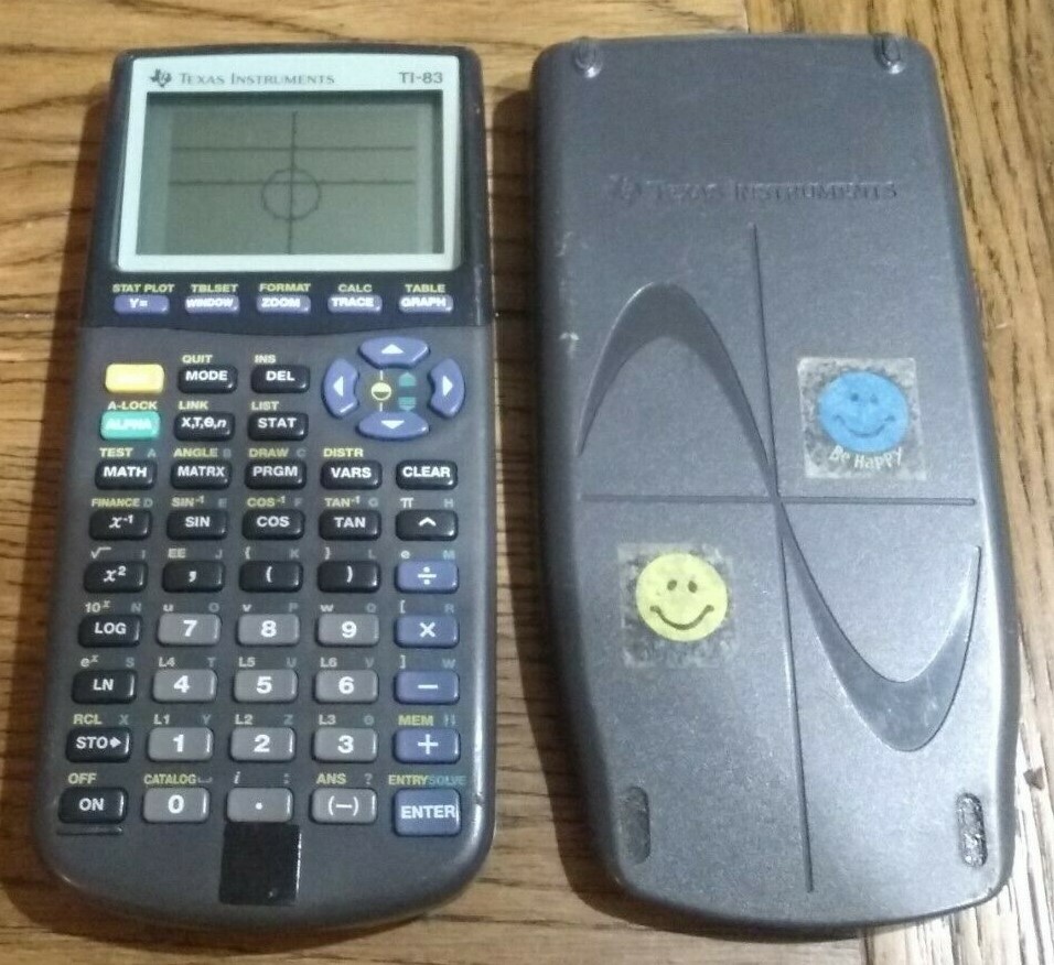 Texas Instruments TI-83 Plus Graphing Calculator Works With Case