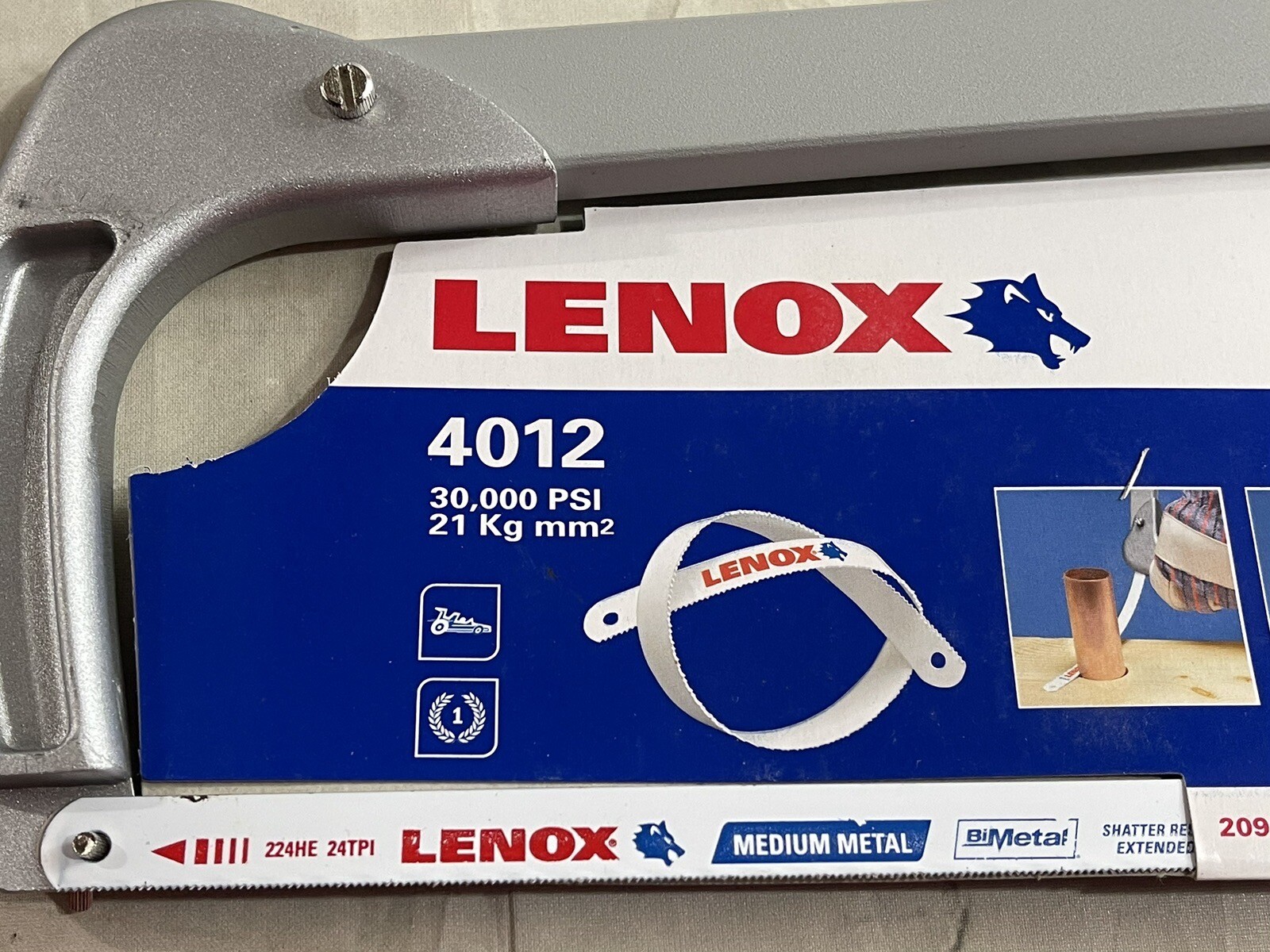 Lenox 4012 Bi-Metal, Shatter Resistant Hacksaw Extended Life 30,000 PSI - NEW
