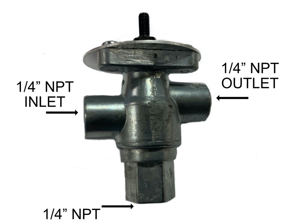 Sealco 17600B Three Hole Panel Mounted Manual Push Pull Control Valve Dolly
