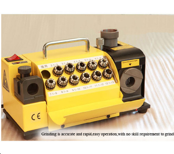 Portable 3-13mm End mill grinder grinding machine sharpener with 5 collets Tech