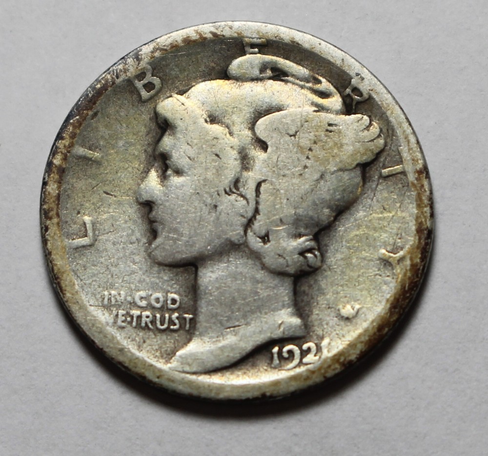 1921 Mercury Dime PH448