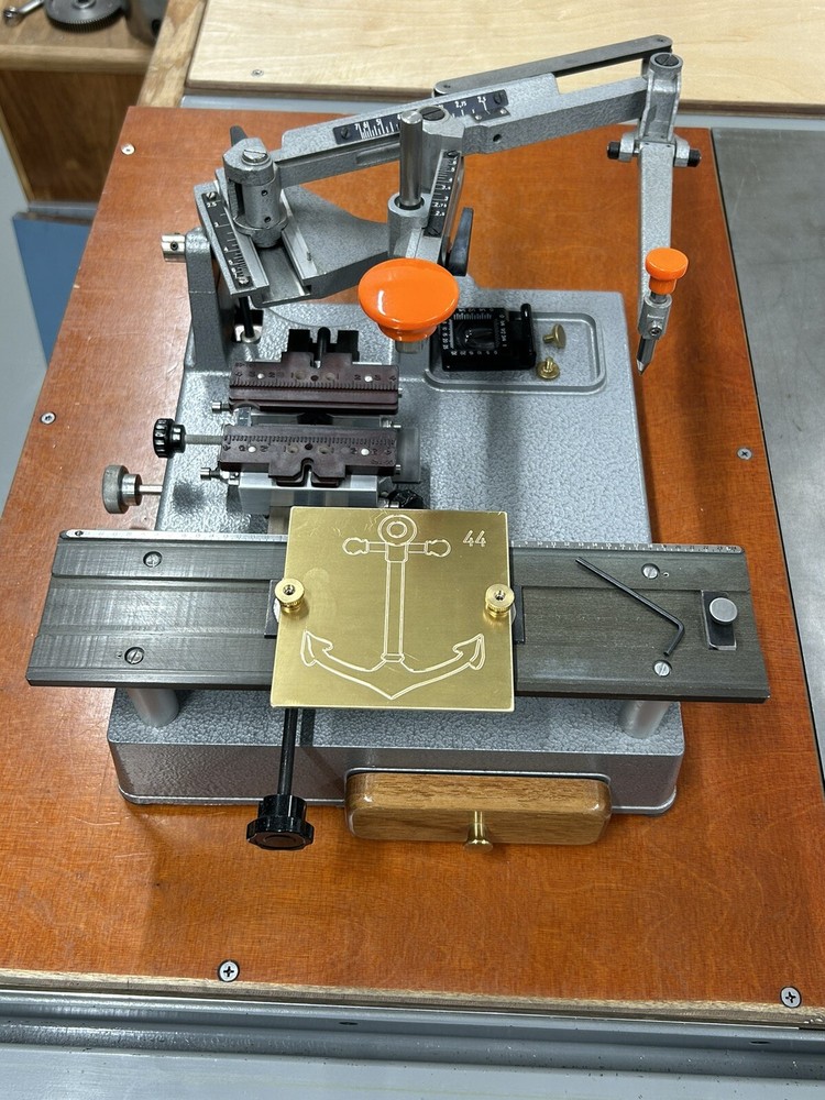 LARGE ANCHOR SOLID BRASS ENGRAVING PLATE FOR NEW HERMES FONT TRAY