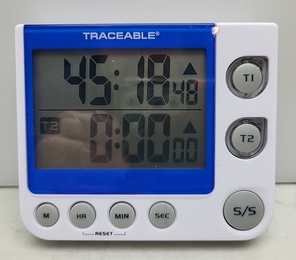 Traceable Flashing LED Alert Big-Digit Timer Dual Channel 5017 *NEW VARYING CERT