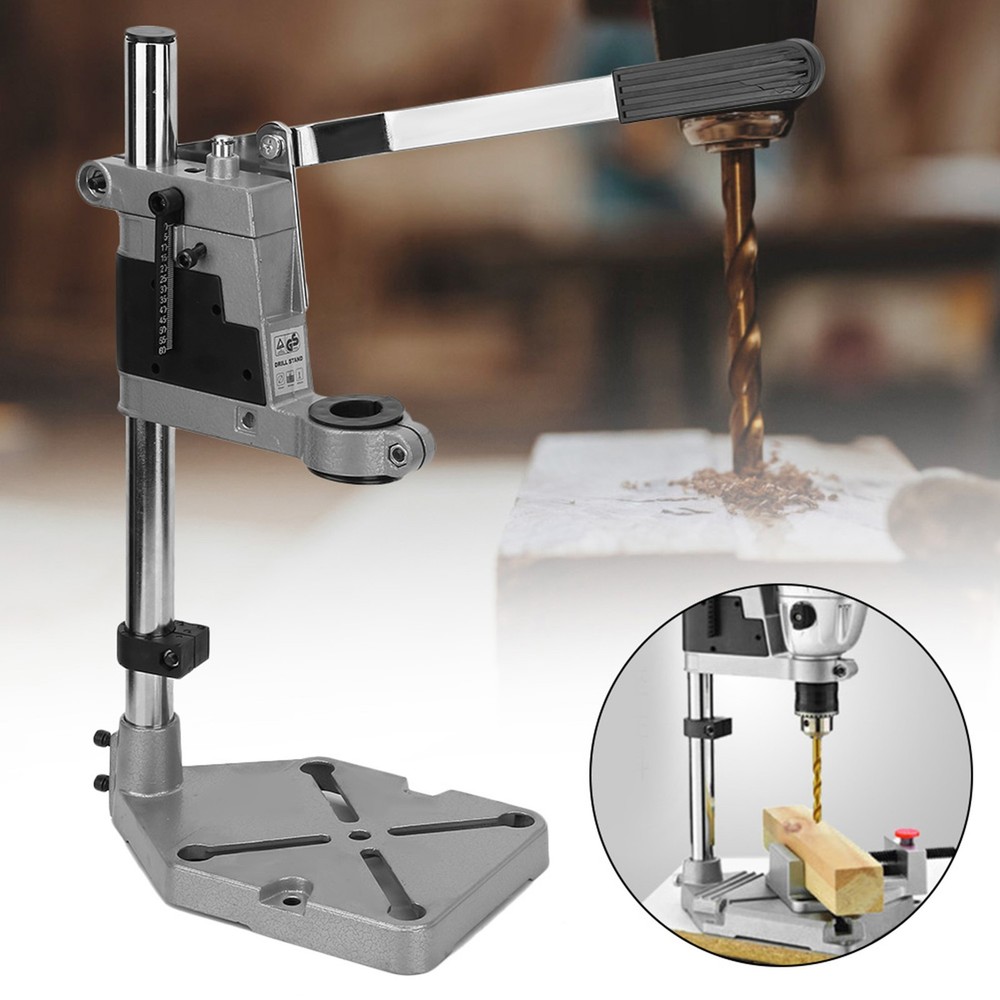 Adjustable Drill Press Bench Stand Workbench Pillar Clamp Universal Holder Tool