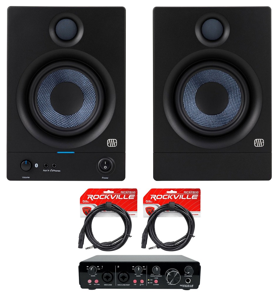 2 Presonus Eris 5BT 2nd Gen 5" Studio Monitors w/Bluetooth+2x2 USB Interface