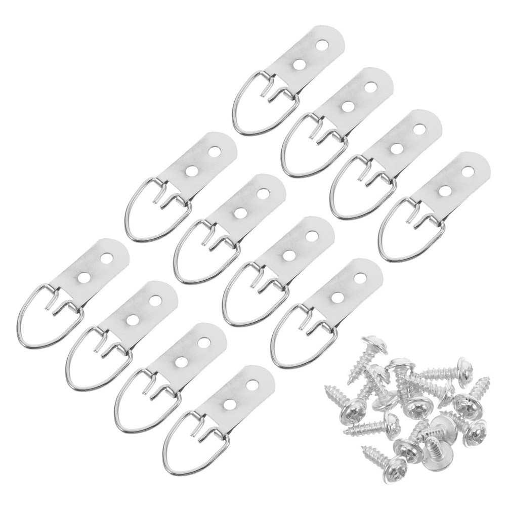 30 Set Double Hole D-Ring Frame Back Hardware Kit Picture Frame Hanging Hooks