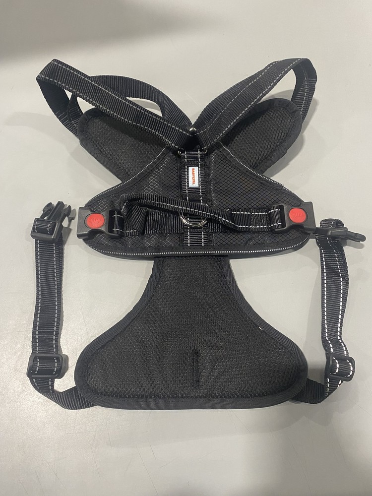 BABYLTRL DOG HARNESS WITH PITPULL GRAPHIC - BLACK