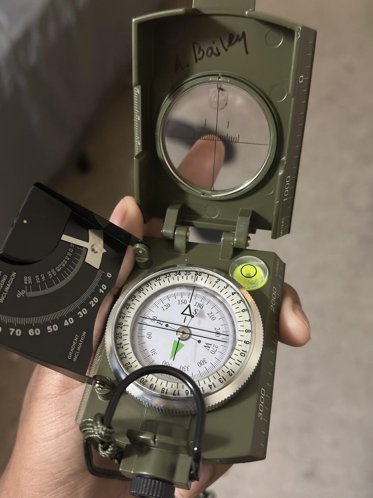 Multifunctional Military Sighting Navigation Compass with Inclinometer-Green