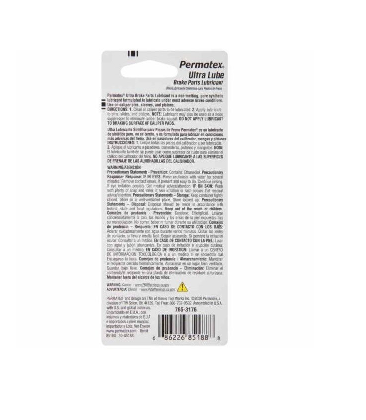 Permatex Ultra Disc Brake Caliper Lube 0.5 oz. 85188