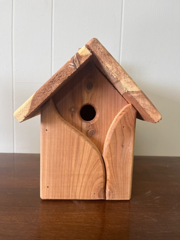 Handmade Cedar Bird House with Door