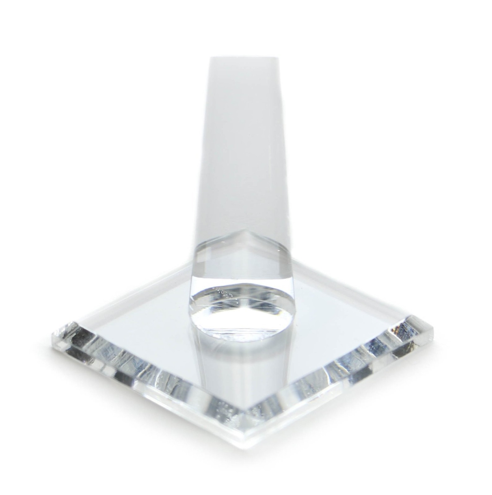 Clear Acrylic Hand Jewelry Ring Display Stand Holder with Square Base Qty 1