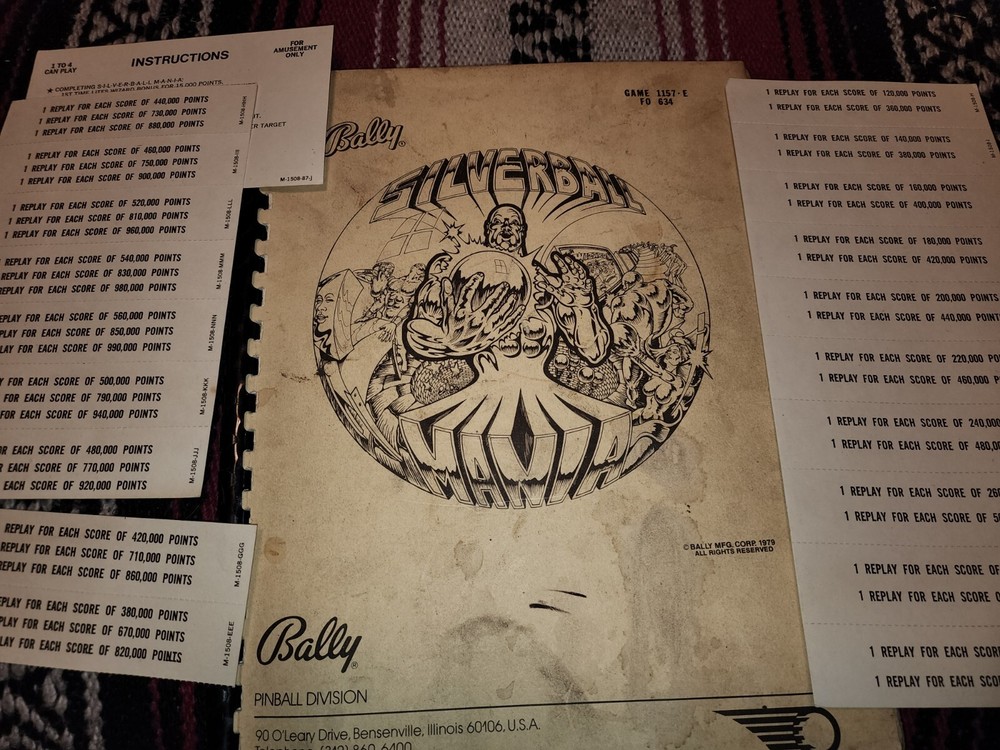 Silverball Pinball Manual + Extras Bally