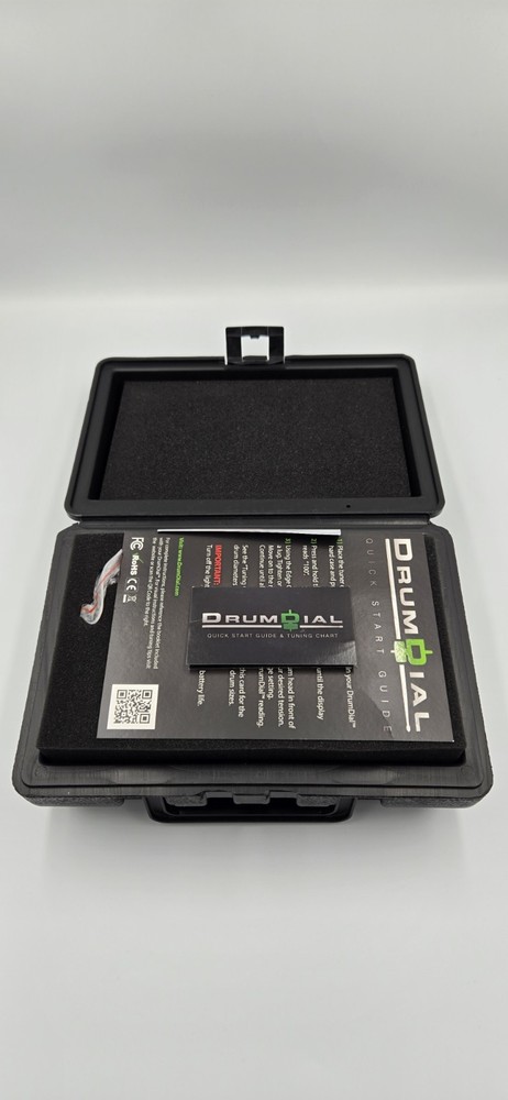 DrumDial Digital Drum Tuner w/ Hard Case – Open Box NOS – Rare Combo