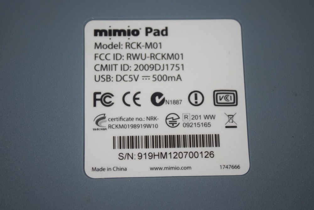 Dymo MimioPad Wireless Interactive Tablet No Cords