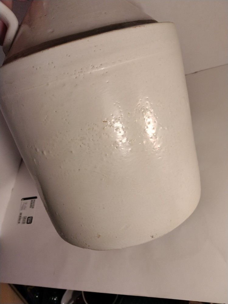 Antique Empty Stoneware 1 Gallon Whiskey Jug With Eagle Emblem Empty