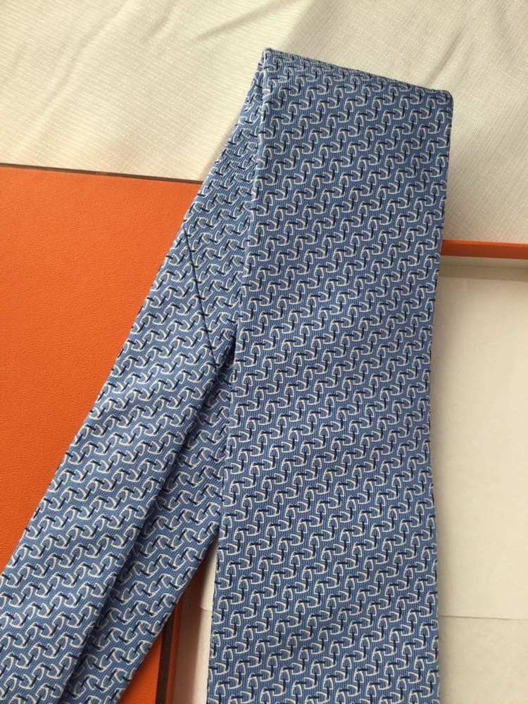 HERMES Tie Light Blue