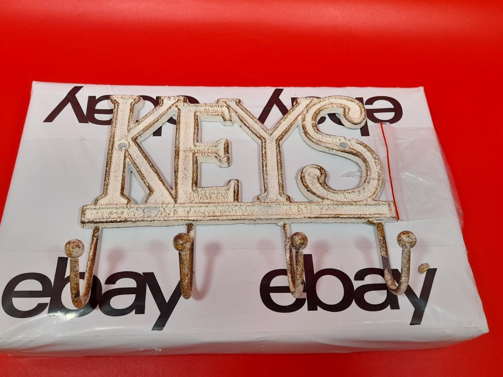 Key Holder “Keys” – Wall Mounted Western Key Holder | 4 Key Hooks |Decorative...