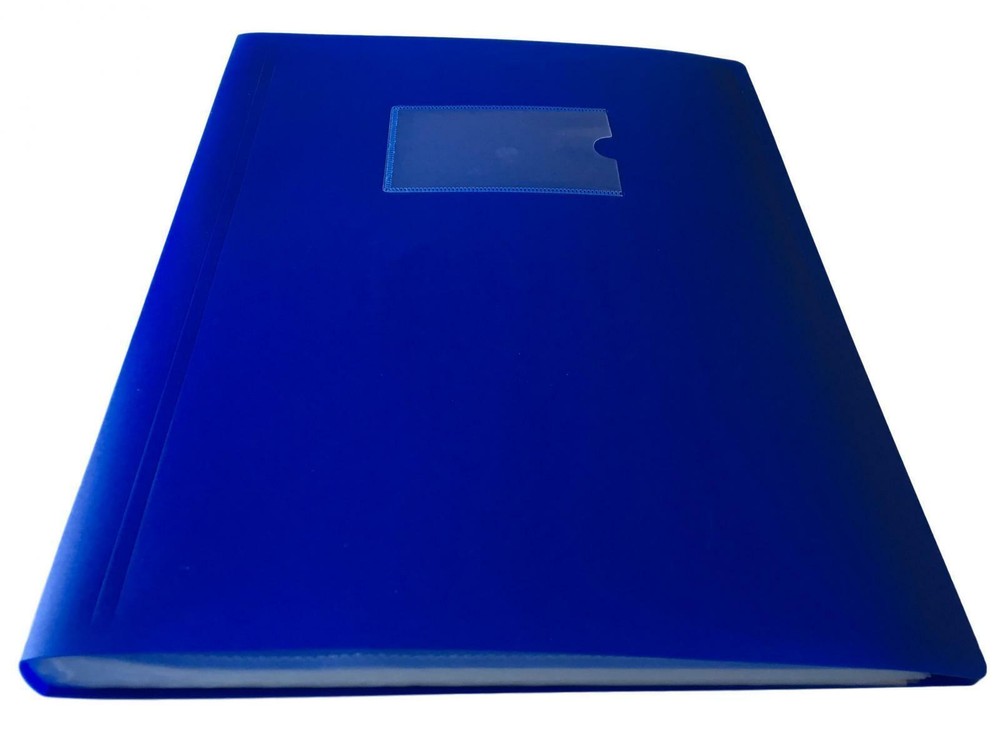 A4 Blue Flexible Cover 60 Pocket Display Book - Presentation Folder