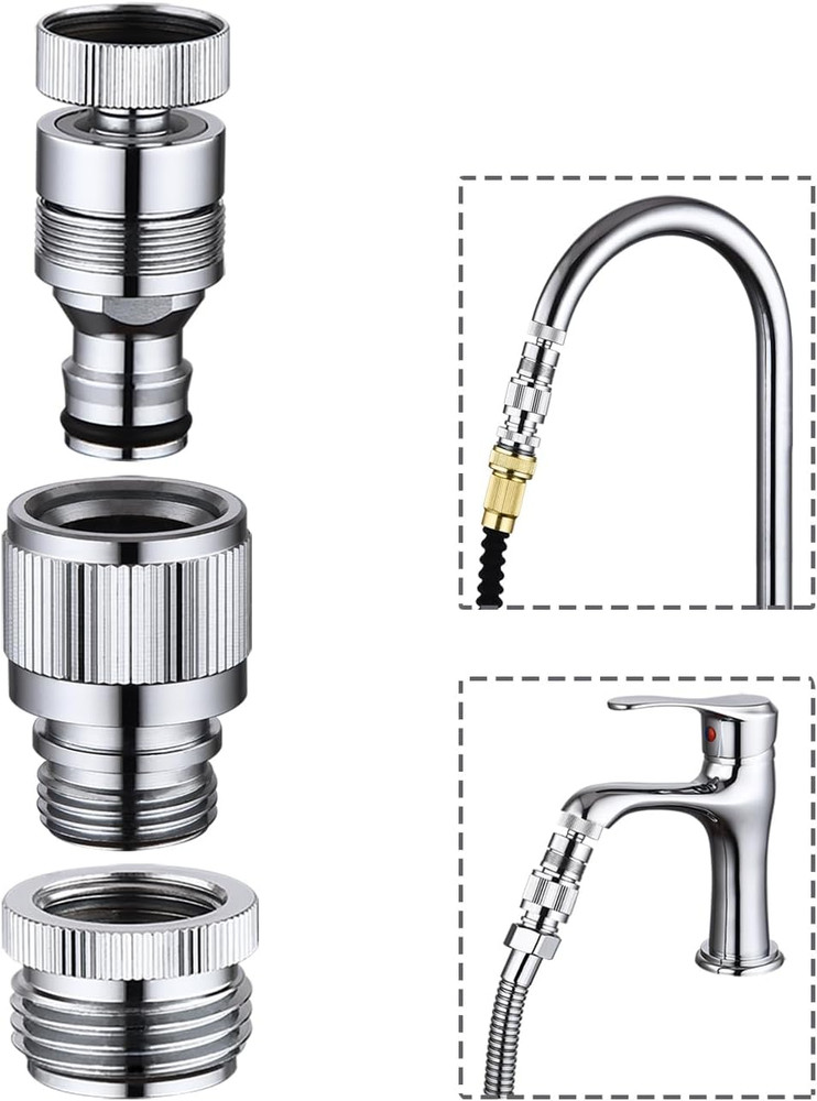 Kitchen Sink Faucet Quick Connector, Dishwasher Washer Snap Coupling Adapter, Fa