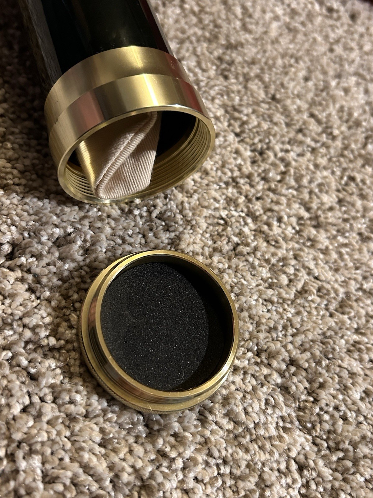 R.L. Winston Rod Co. TUBE And SOCK ONLY Green Metal Case 9’. 6” 6wt Fly Rod