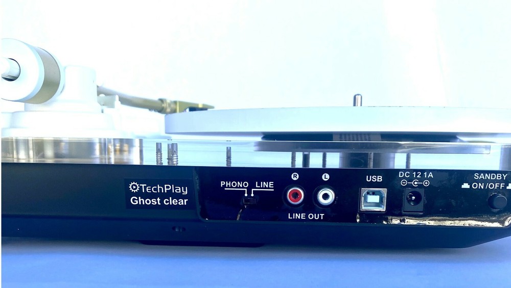 TechPlay Ghost WHT, 2 Speed Belt Driven Turntable with Bluetooth Broadcast