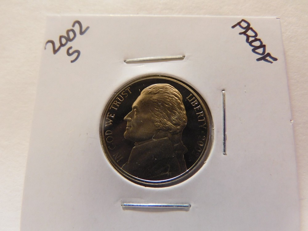 2002 S JEFFERSON NICKEL DCAM GEM PROOF FROM U.S. PROOF SET