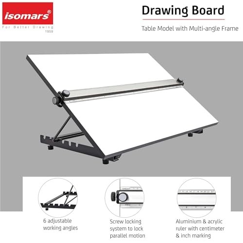 A3 Melamine Drawing Board Table Model Parallel Motion 14"x20"