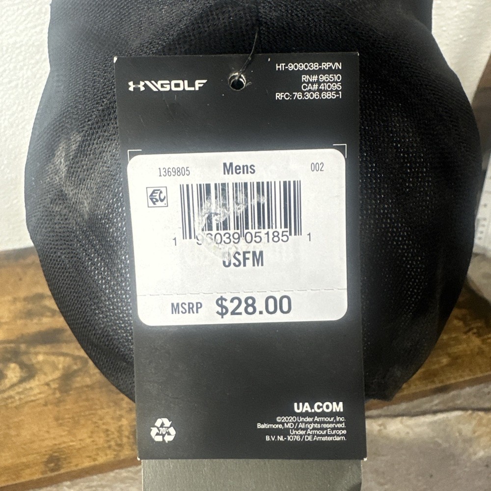 Under Armour Black ISO Chill Adjustable Back Golf Hat Cap