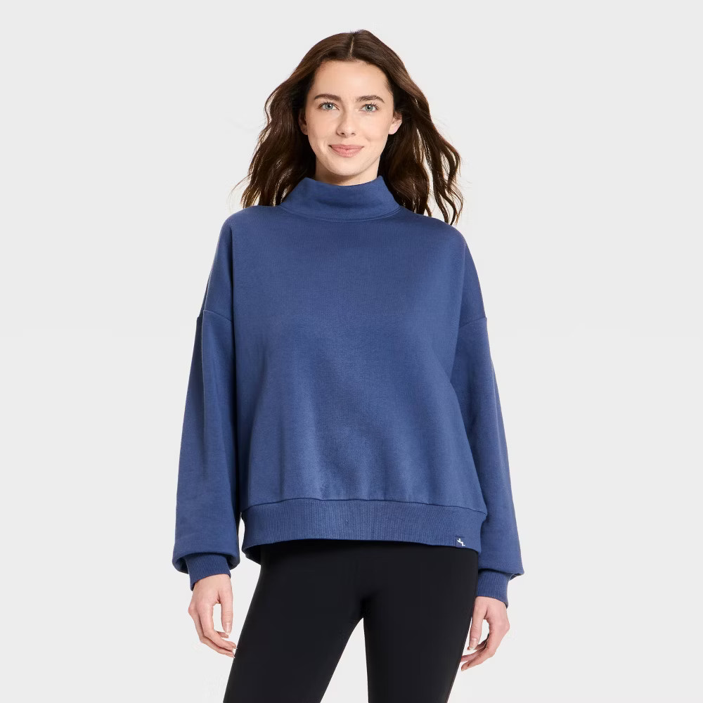 Women's Mock Neck Sweatshirt - JoyLab