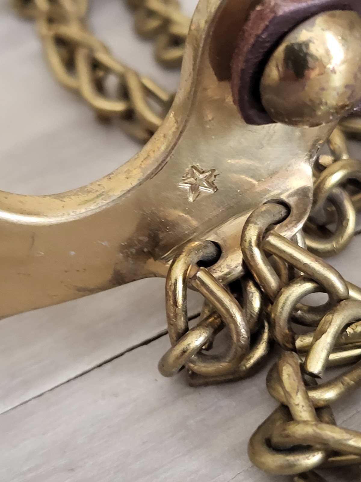 HERCULES BRONZE SPURS Horse Head Star