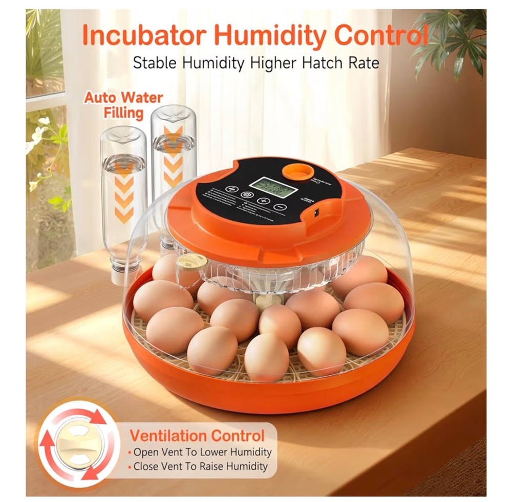 18 Egg Incubators For Hatching Eggs Auto Egg Turning & Humidity Control