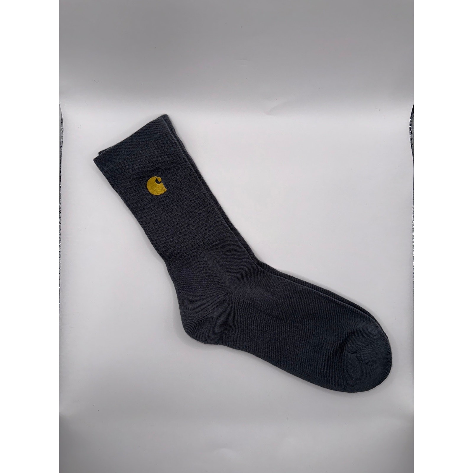 CARHARTT 3 PAIRS WIP CHASE CREW SOCKS IN JUNIPER AND HEATHER GRAY ONE SIZE