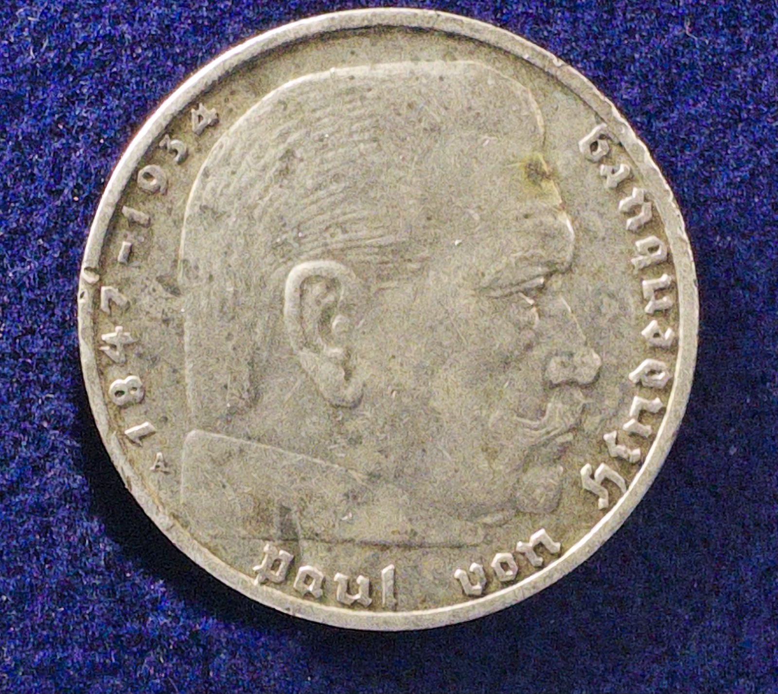Rare Beautiful 1938-A German 2 Reichsmark w/Swastika KM 93
