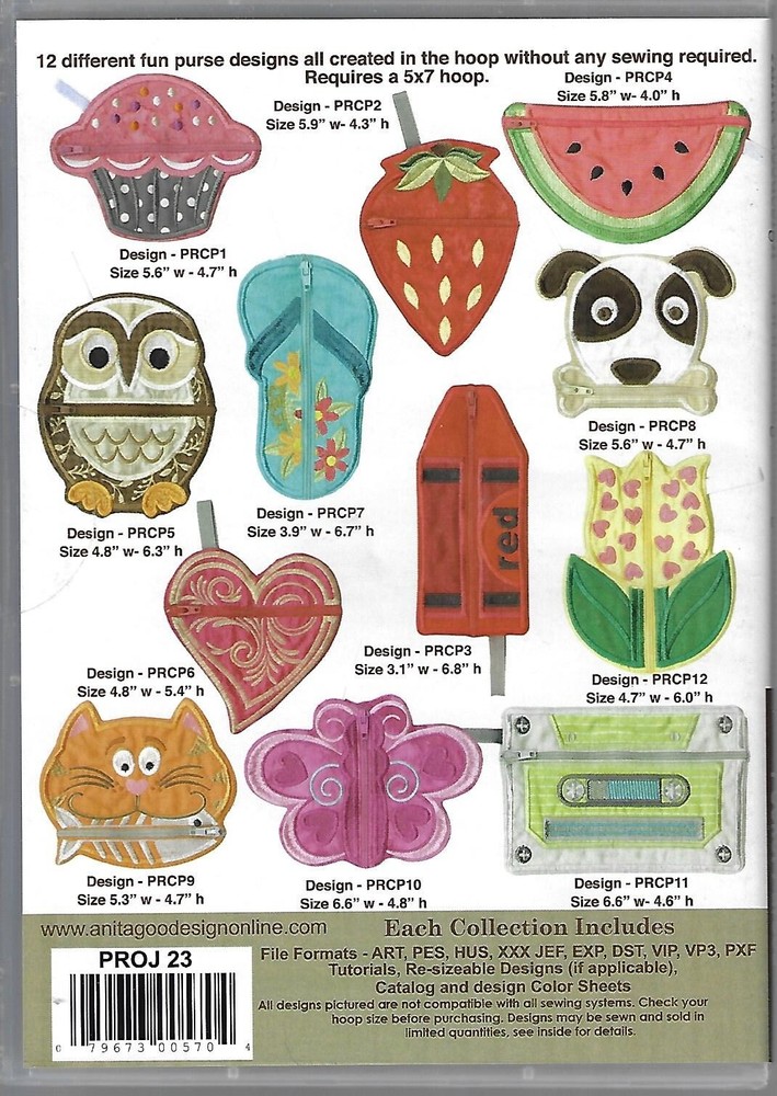 Anita Goodesign Projects - Pocket Purses (CD-ROM)