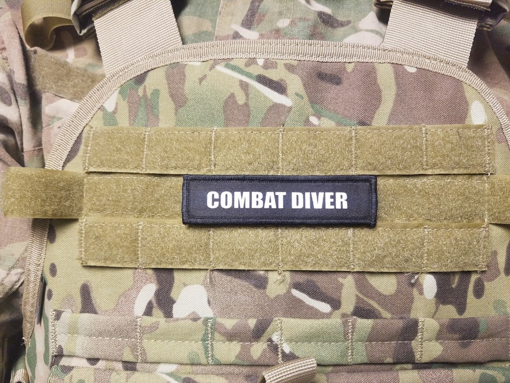 COMBAT DIVER 1x4 Tactical Hook Military Patch