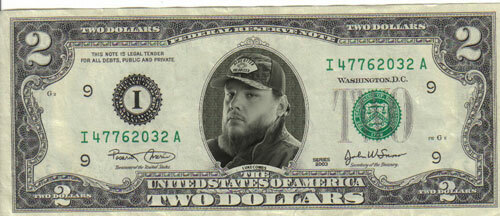 Luke Combs $2 Dollar bill Mint real