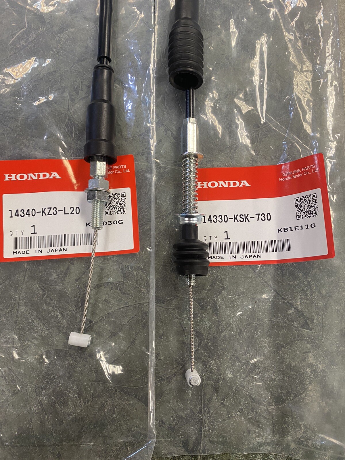 2005-2007 Honda CR250R Front/Rear Power Valve Cables 14330-KSK-730 14340-KZ3-L20