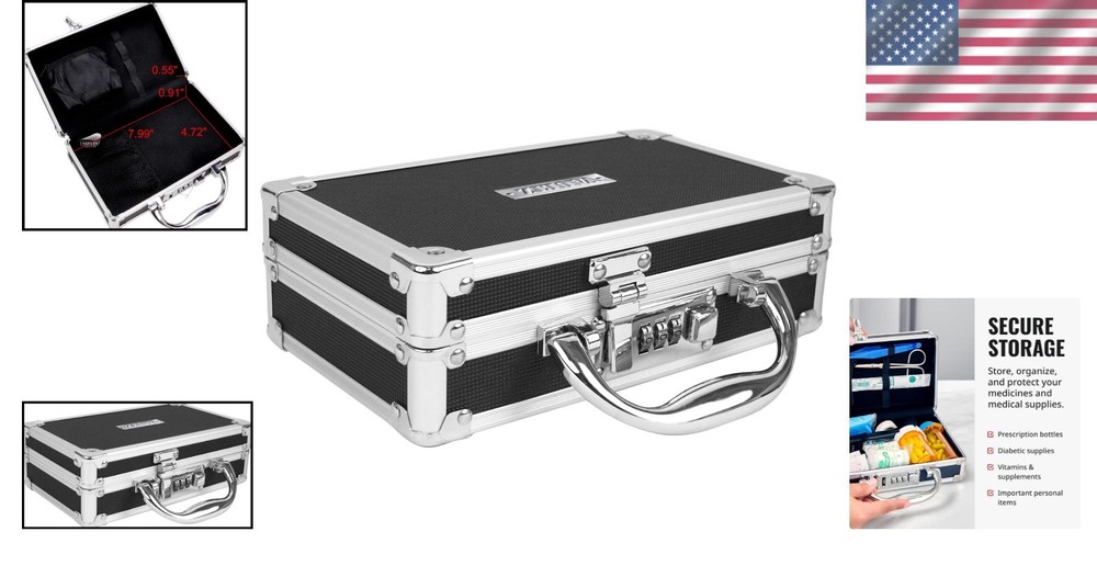 Portable Lock Box with Combination Lock