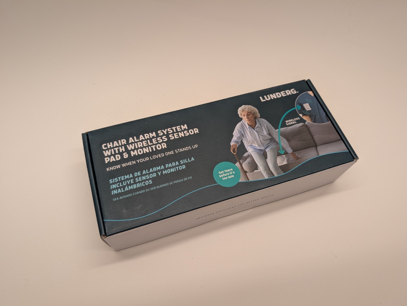 Lunderg Chair Alarm System Wireless Sensor Pad & Monitor Boxed Caregiver Alert