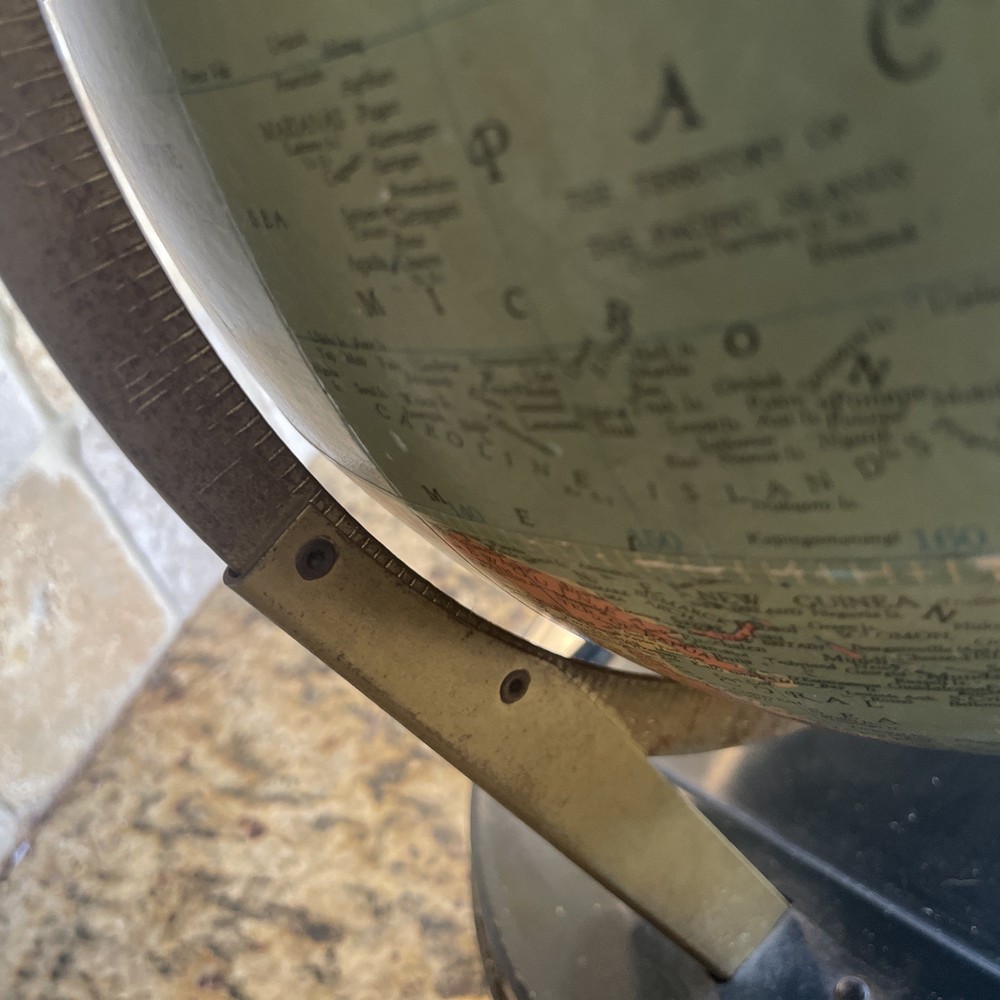 Vintage REPLOGLE 12 inch reference globe Made in USA year unknown